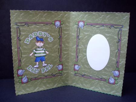Daddys Lil' Pal with Fishing Rod Frame Insert by Audrey Brown clifford