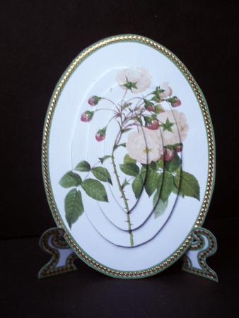 Gorgeous Wild Rose Plate Card Kit by Audrey Brown clifford
