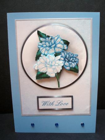 Frosty Florals Decoupage by Audrey Brown clifford