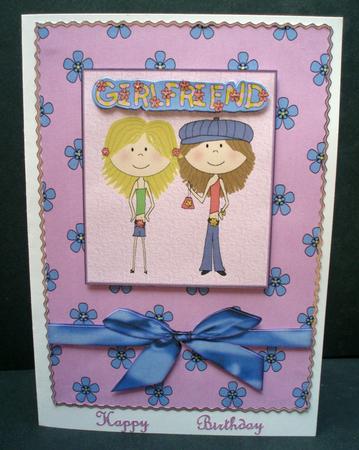 Girlfriend Card Front by Audrey Brown clifford