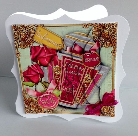 Rose Perfume 80th Birthday 5in Scallop Stacker by Audrey Wilson