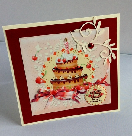 Happy Birthday Age 12, 13, 15 Card Front by Audrey Wilson