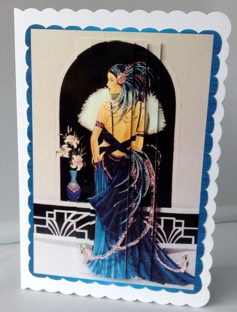 a5 art deco card front  by Audrey Wilson