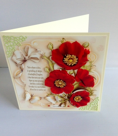 Red Poppies Card Mini Kit by Audrey Wilson