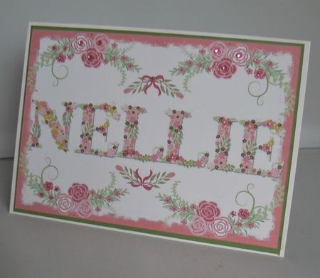 Floral Alphabet Name - Nellie by Audrey Wilson