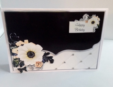 Black & White Faux Envelope Card by Audrey Wilson