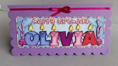 BIRTHDAY CANDLES NAMES - OLIVIA by Audrey Wilson