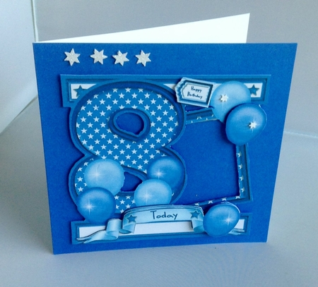8 Today - Frame It I Card Front - Blue by Audrey Wilson