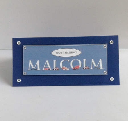 Large DL name card (Malcolm). by Audrey Wilson