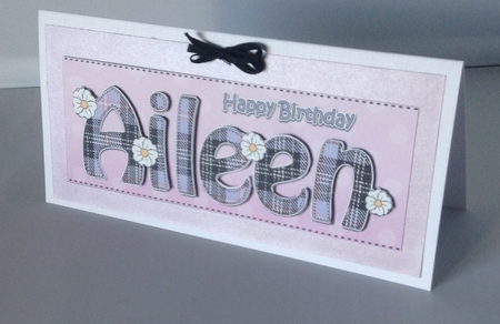 Large DL Happy Birthday AILEEN 3D decoupage by Audrey Wilson