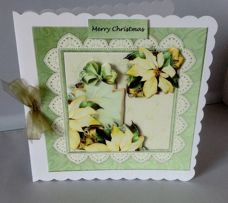 Classic Christmas poinsettias by Audrey Wilson