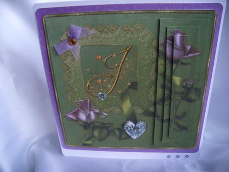 Monogram Letter J Pyramid Topper by Audrey Wilson