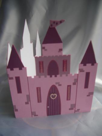Pink Castle Shaped Card by Audrey Wilson