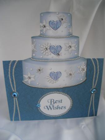 Wedding Cake Over the Edge Card by Audrey Wilson