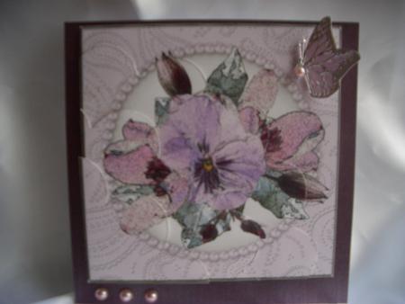 Posy and Pearls Shell Edged Corner Side Stacker by Audrey Wilson