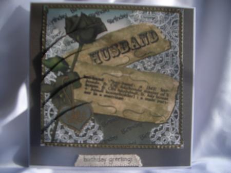 Grey Rose Husband Definition 5inch Round Bottom Stacker by Audrey Wilson
