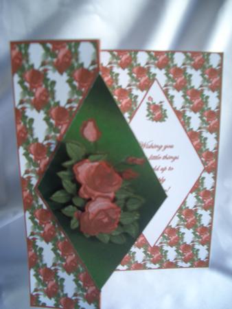 Floral Diamond Foldback Card by Audrey Wilson