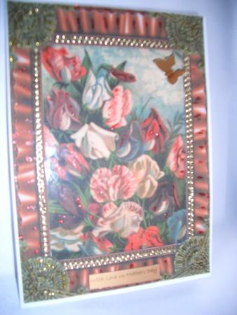 Sweet Peas Ruffles 2 Card Front and Frame Base by Audrey Wilson