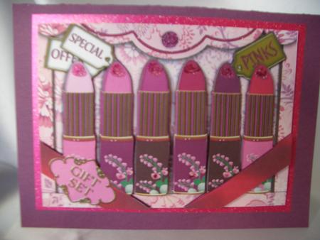 Pink Lipstick Make Up Set Decoupage Step-by-step by Audrey Wilson