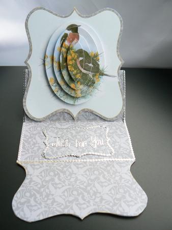 Birds (2) Bracket Easel Card by Audrey Wilson