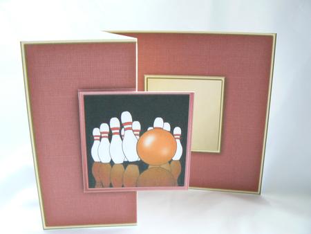 10 Pin Bowling No-hole Fold Back Card by Audrey Wilson