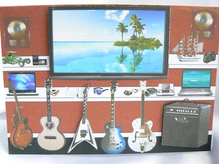 Big Boys Toys & Guitars Rock & Roll - A5 Quick Fold by Audrey Wilson