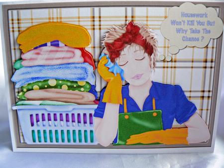 Housework Card Front by Audrey Wilson