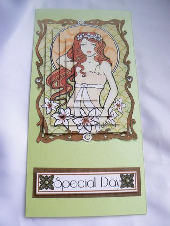 Modern Art Nouveau Lady Pyramid Sheet by Audrey Wilson