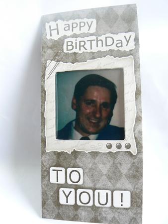 Shabby Diamonds - Add a Photo Birthday with easy fold frame by Audrey Wilson