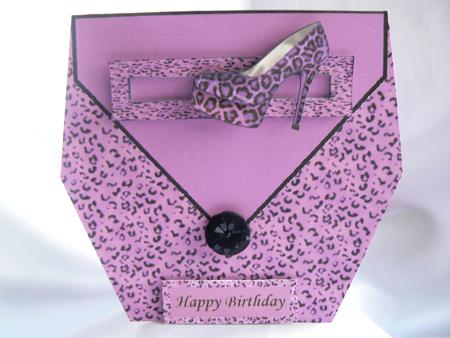 Lilac Hadbag Penny Slider Card by Audrey Wilson