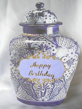 Ornate Jar Shaped Card by Audrey Wilson