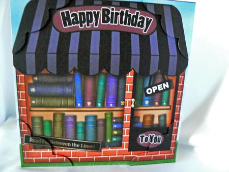 8 x 8 the Book Shop Scalloped Corner Topper by Audrey Wilson