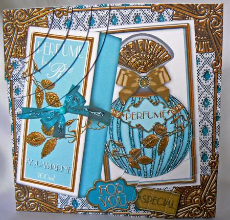 Aquamarine Boxed Perfume for You 6in Duo Corner Stacker by Audrey Wilson