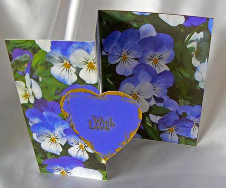 Pansy Fold Back Card by Audrey Wilson