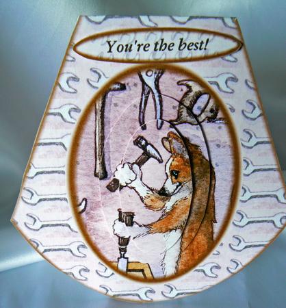He Was DIY Mad - Handy Dog Rocker Card by Audrey Wilson