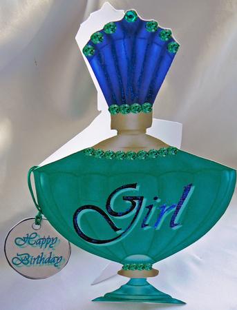 Perfume Bottle Green by Audrey Wilson