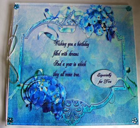 8x8 Blue Flowers by Audrey Wilson