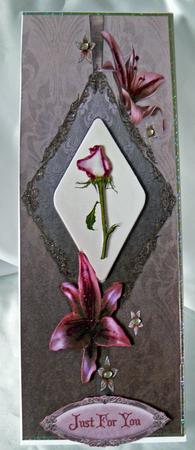 Lily's and Rosebud Large Dl with Decoupage by Audrey Wilson
