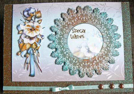 Fancy Lace Framed Flowers by Audrey Wilson