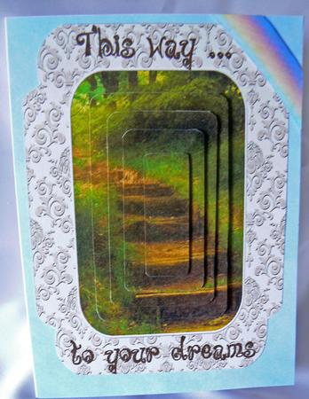 This Way to Your Dreams - Rounded Rectangle Pyramid by Audrey Wilson