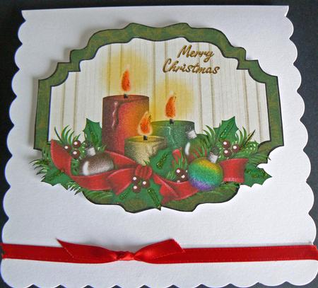 Candles and Baubles Christmas Toppers by Audrey Wilson