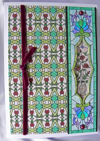 Stained Glass Border 1 Card Front by Audrey Wilson