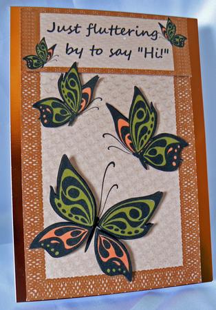 Butterfly Silhouette Doodles Fluttering by to Say Hi by Audrey Wilson