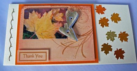Autumn Leaves & Hearts Decoupage Topper by Audrey Wilson