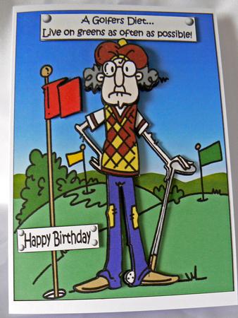 Gus is on a Golfers Diet Decoupage by Audrey Wilson
