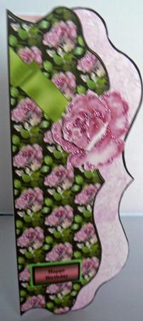 Scalloped Rose Dl Card Front by Audrey Wilson