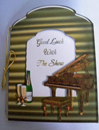 Good Luck with the Show Scalloped Top Quick Card by Audrey Wilson