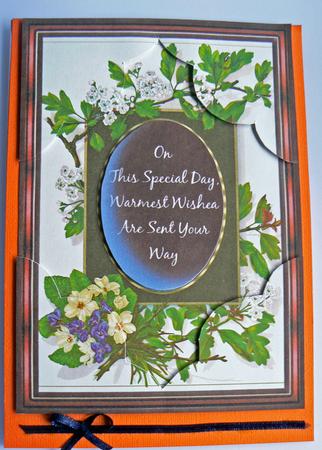 Vintage Flowers Scalloped Corner Stacker by Audrey Wilson