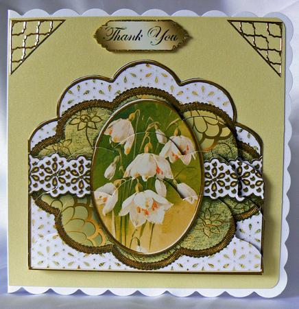 Snowdrops Anglaise Scallop Bottom Stacker by Audrey Wilson