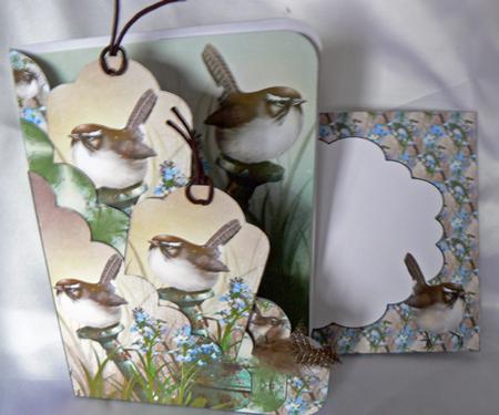 The Little Wren Scalloped Pocket Card Kit by Audrey Wilson